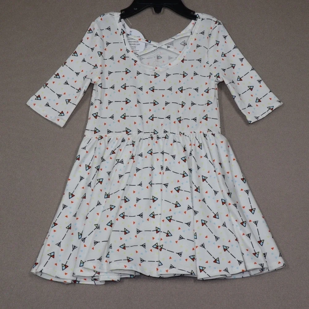 Dot Dot Smile Little Girls Ballerina Style Dress‎ - Arrows - Size 2T